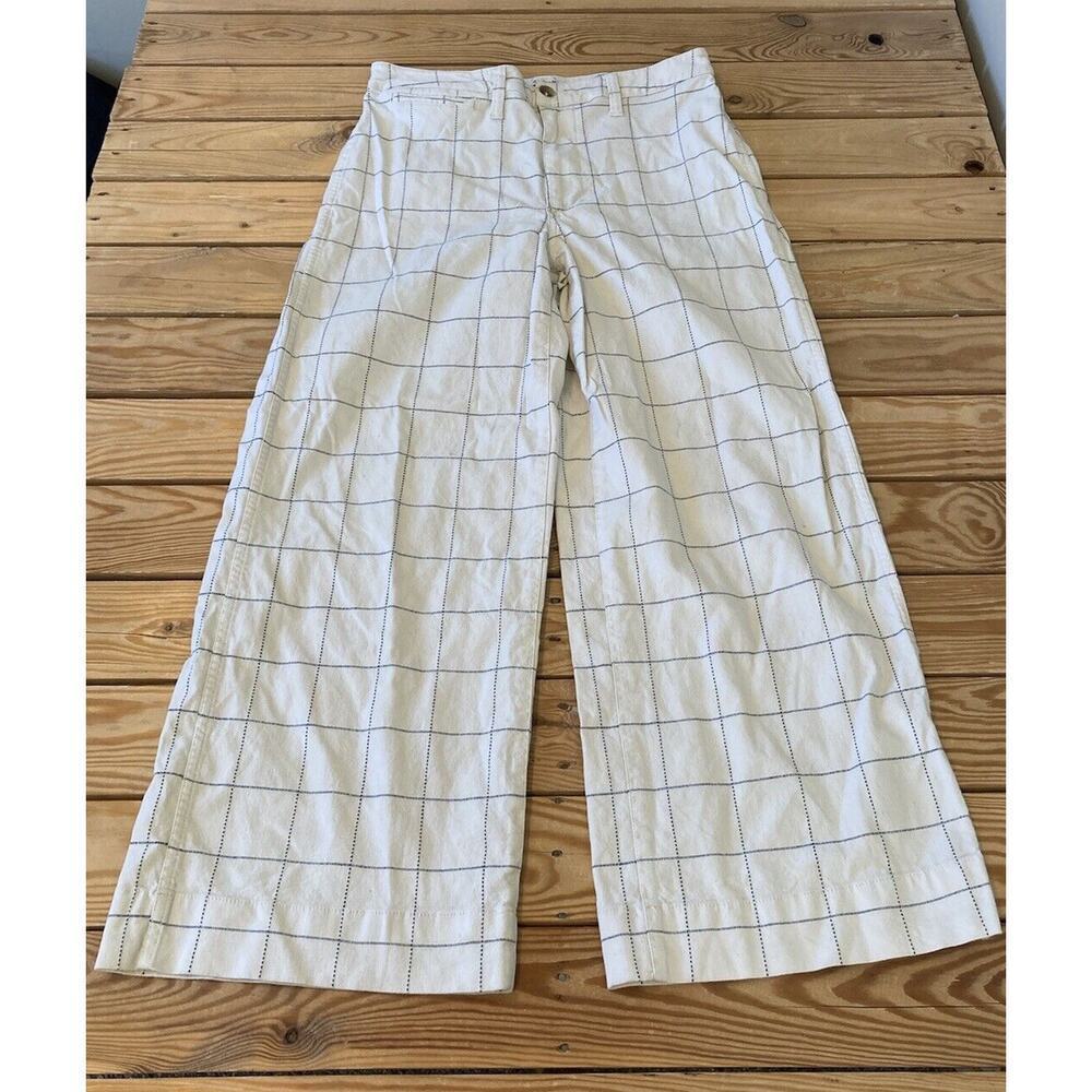 Madewell Wide Leg Windowpane Pants